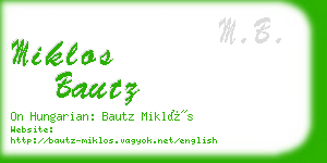 miklos bautz business card